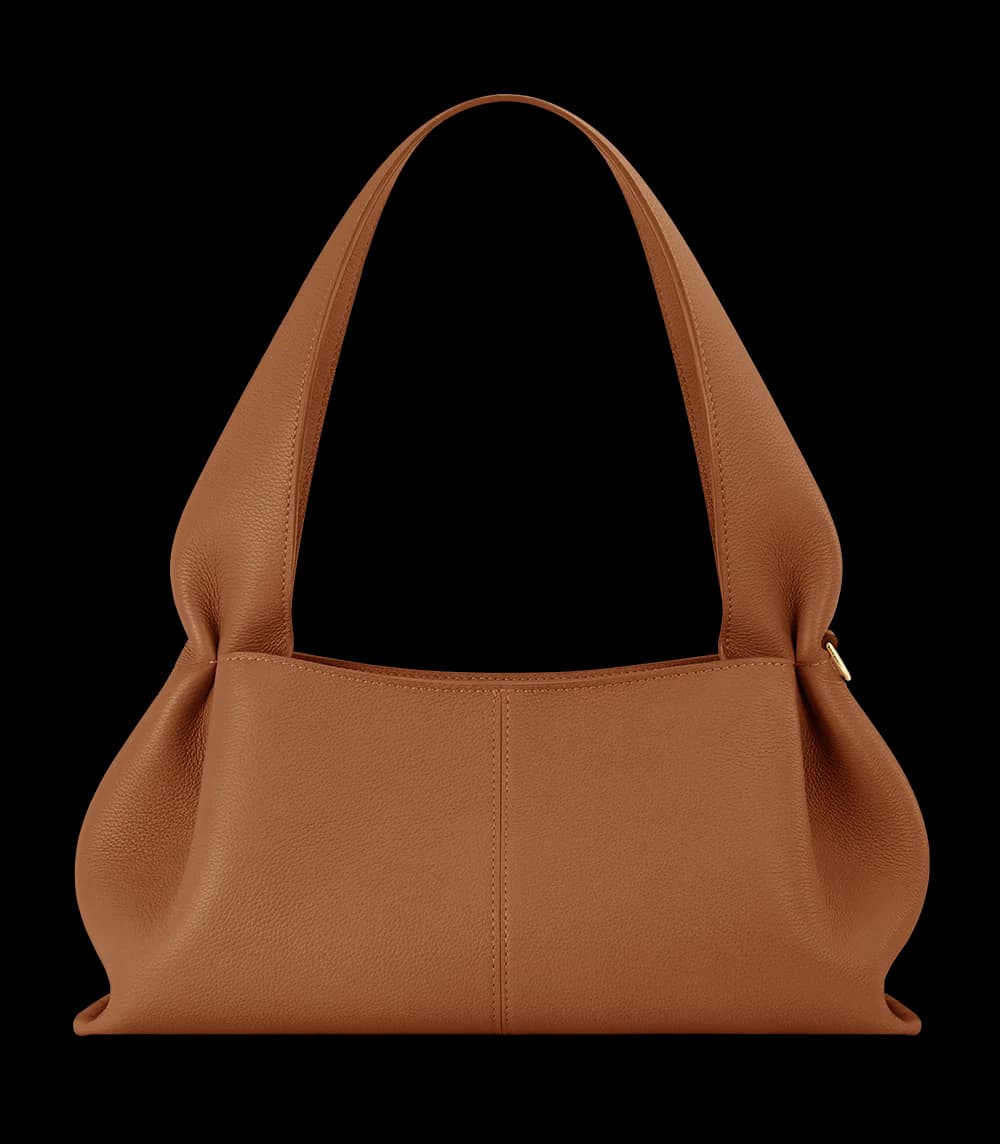Polène Bag NUMÉRO NEUF EAST-WEST — Camel Grained