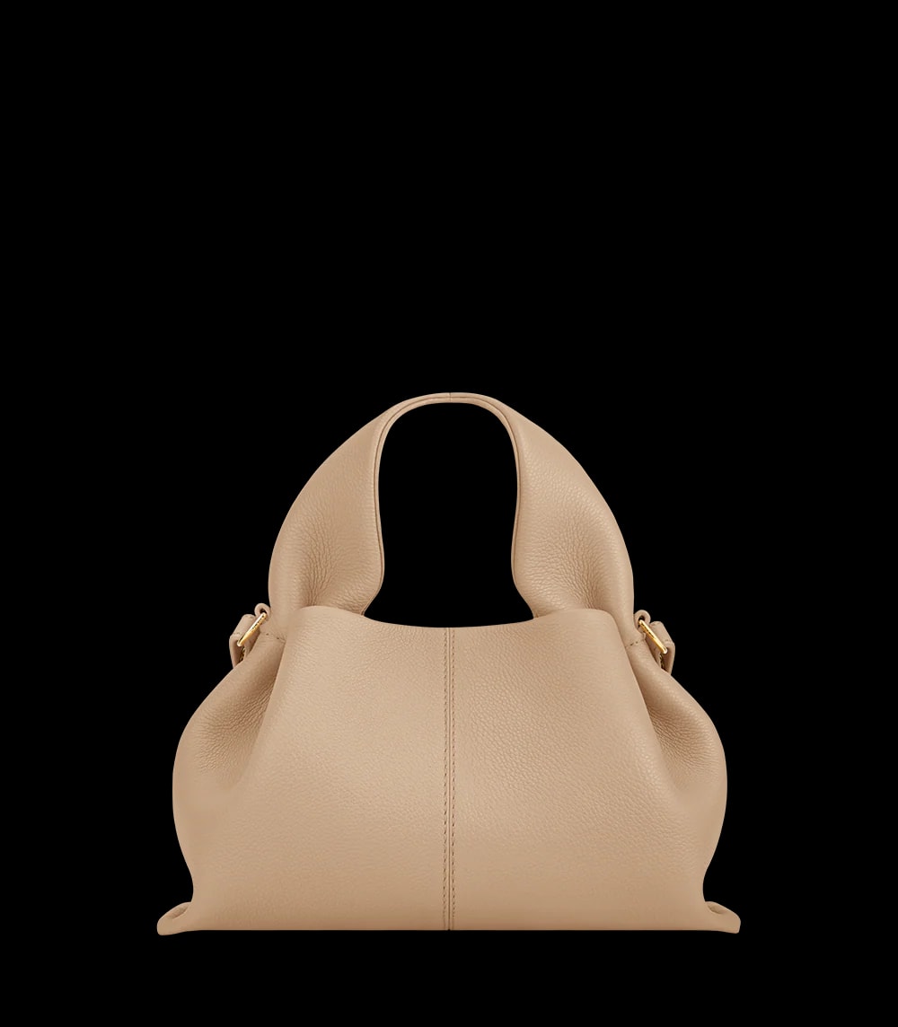 Polène NUMÉRO NEUF MINI Beige Grained — authentic Polène bag